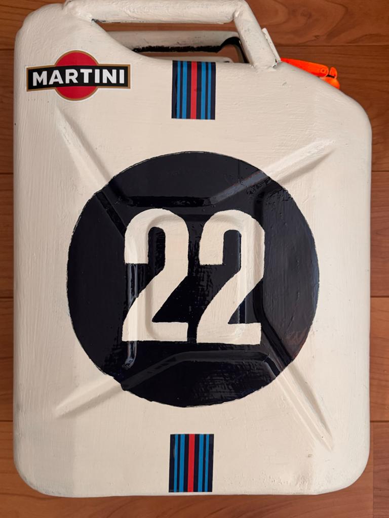 Jerrycan Martini Racing Porsche - Uniek decoratiestuk, Ophalen, Gebruikt, Auto's