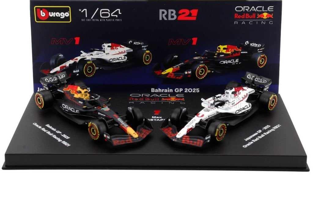 Max Verstappen Red Bull set Burago 1:64 NIEUW ! C4F, Auto, ., Burago, Nieuw