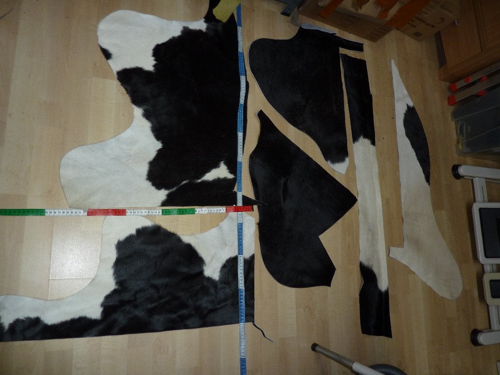 Koehuid nr 3 soepel echt leer rundleer vachtleer, Hobby en Vrije tijd, Stoffen en Lappen, Zwart, Leer of Kunstleer, Nieuw, Ophalen of Verzenden