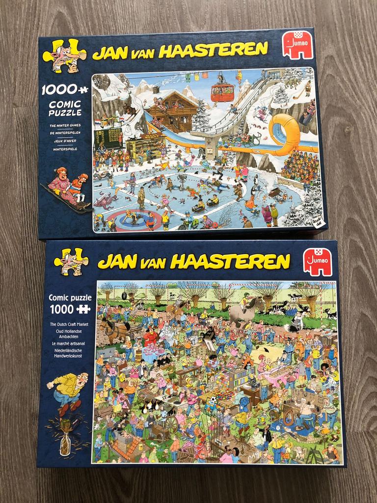 3x jan van haasteren puzzel 1000 stukjes, compleet!, Hobby en Vrije tijd, Denksport en Puzzels, Ophalen of Verzenden, 500 t/m 1500 stukjes