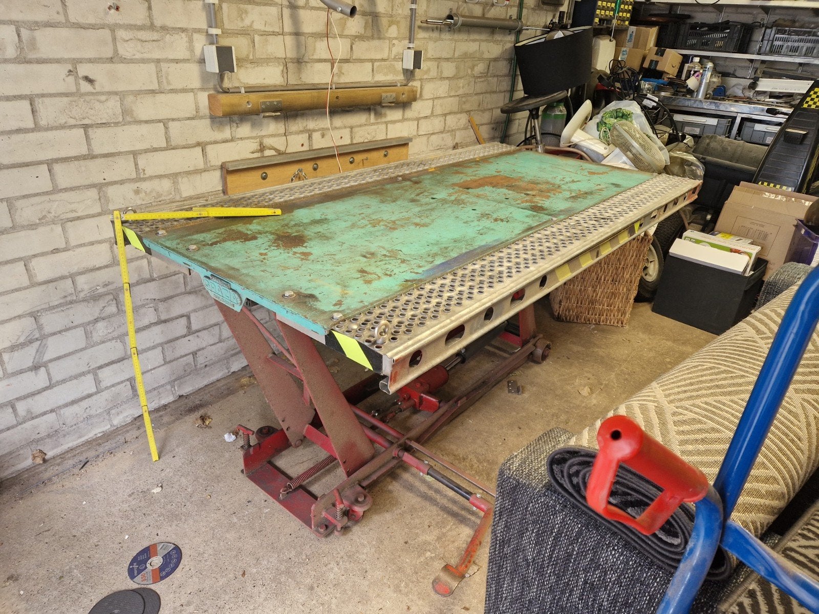 Goedwerkende verbrede hydraulische motorheftafel, Ophalen of Verzenden