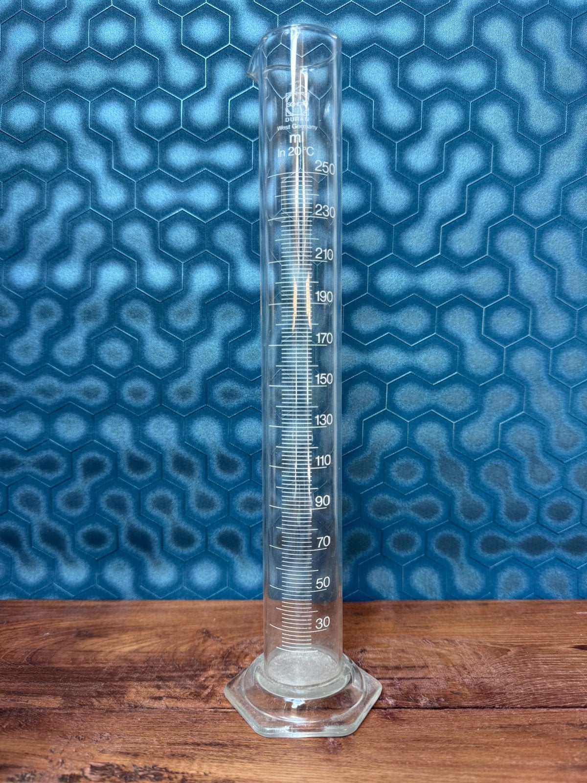 Laboratorium Maatcilinder Glas 250 ml Duran West Germany, Ophalen of Verzenden