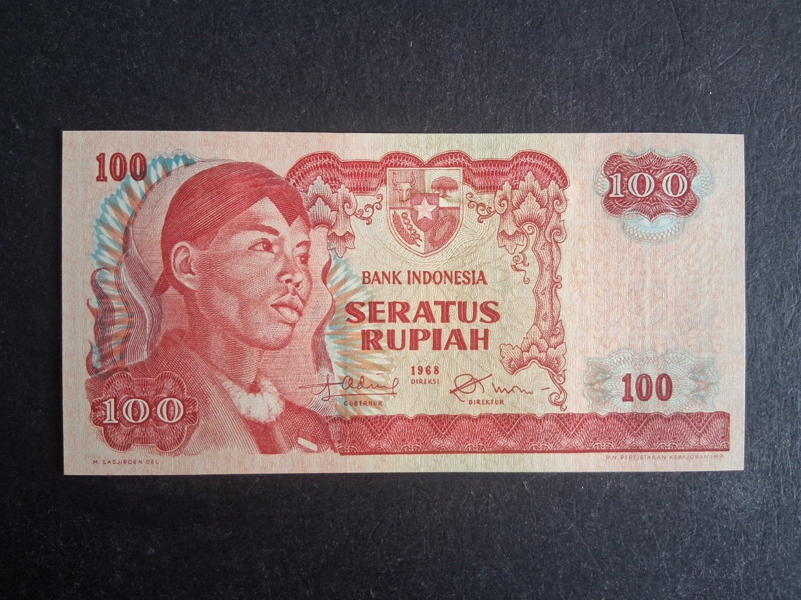 100 rupiah Indonesië unc 1968 REPLACEMENT, Ophalen of Verzenden, Zuidoost-Azië, Los biljet