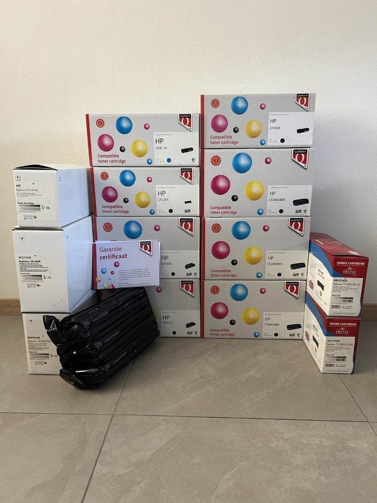 Partij nieuwe Quantore toners HP Brother + drum, Computers en Software, Ophalen, Nieuw, Toner, Huismerk