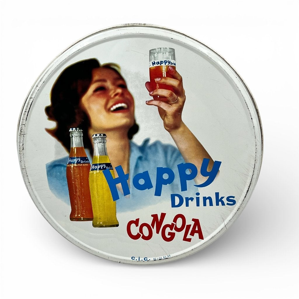 Reclame dienblad Happy Drinks, Congola, Verzamelen, Merken en Reclamevoorwerpen, Gebruikt, Gebruiksvoorwerp, Ophalen of Verzenden