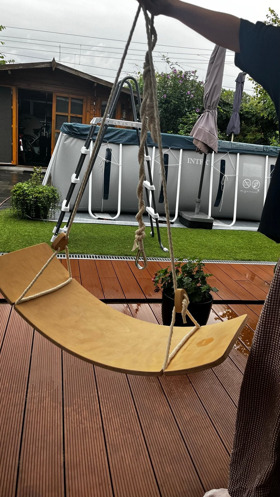 Houten schommel 'Hippe Schommels' - Zo goed als nieuw !, Ophalen, Zo goed als nieuw, Schommel