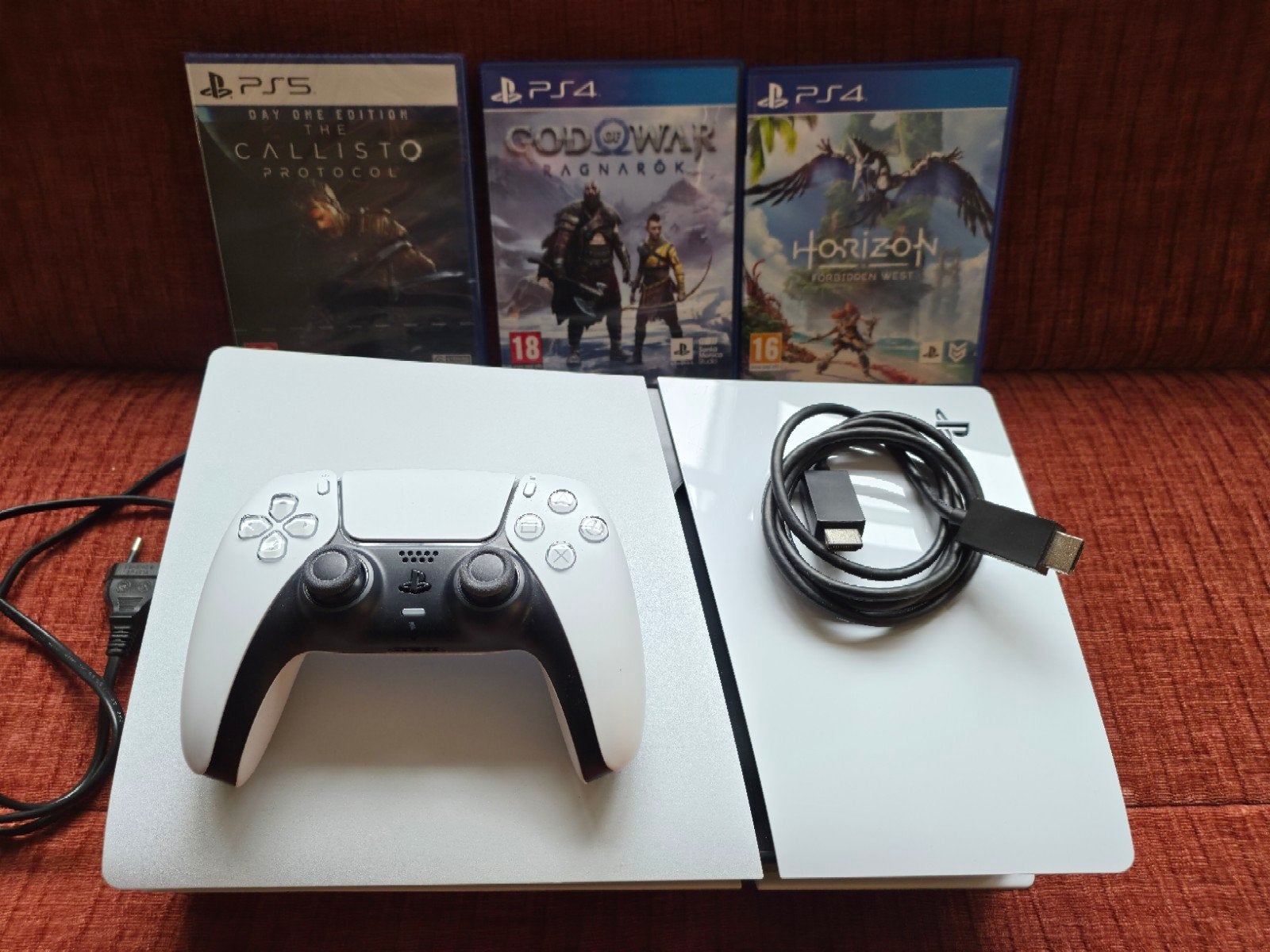 PS5 Slim Disc Editie 1TB met Controller en 3 Games, Ophalen, Gebruikt, Playstation 5