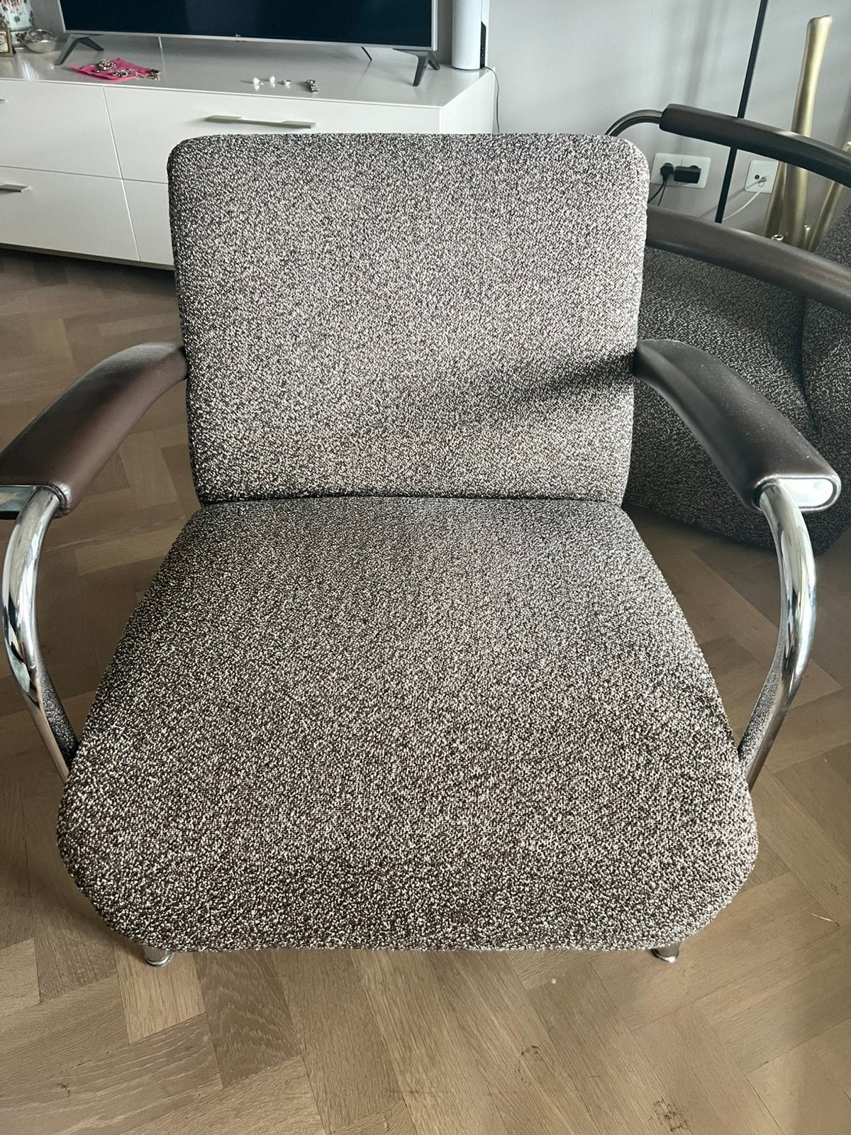 2 LEOLUX SCYLLA fauteuils TE KOOP aangeboden, Ophalen, Gebruikt, Twee, Bruin