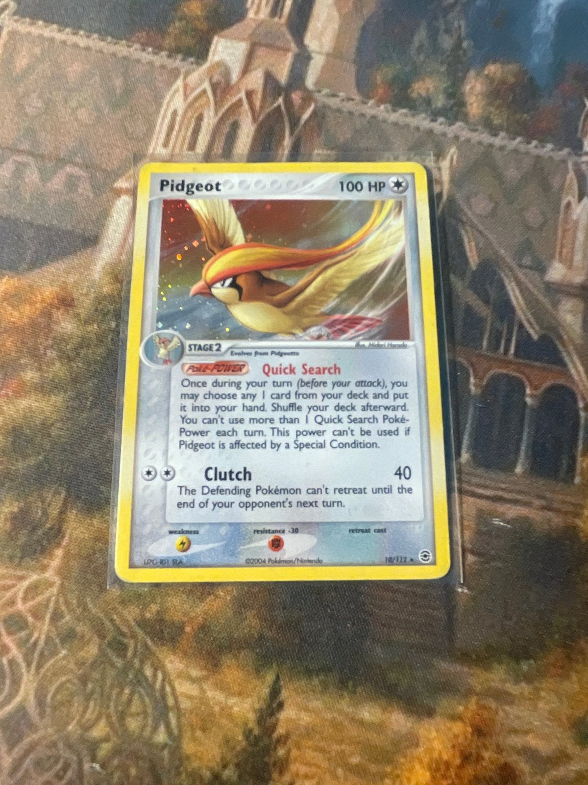 Pidgeot Greenleaf & Firered 10/112 Pokémon Kaart, Ophalen of Verzenden, Gebruikt, Losse kaart