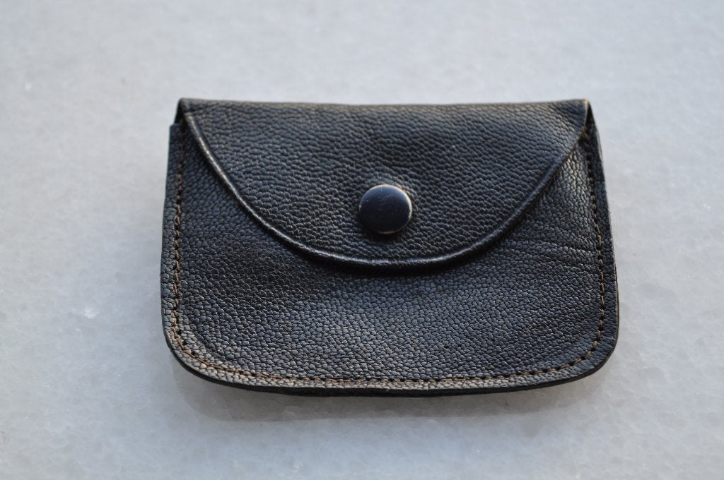 Oud Rozenkrans Zakje Tasje ? Leer 7,5 cm, Verzamelen, Ophalen of Verzenden, Overige typen