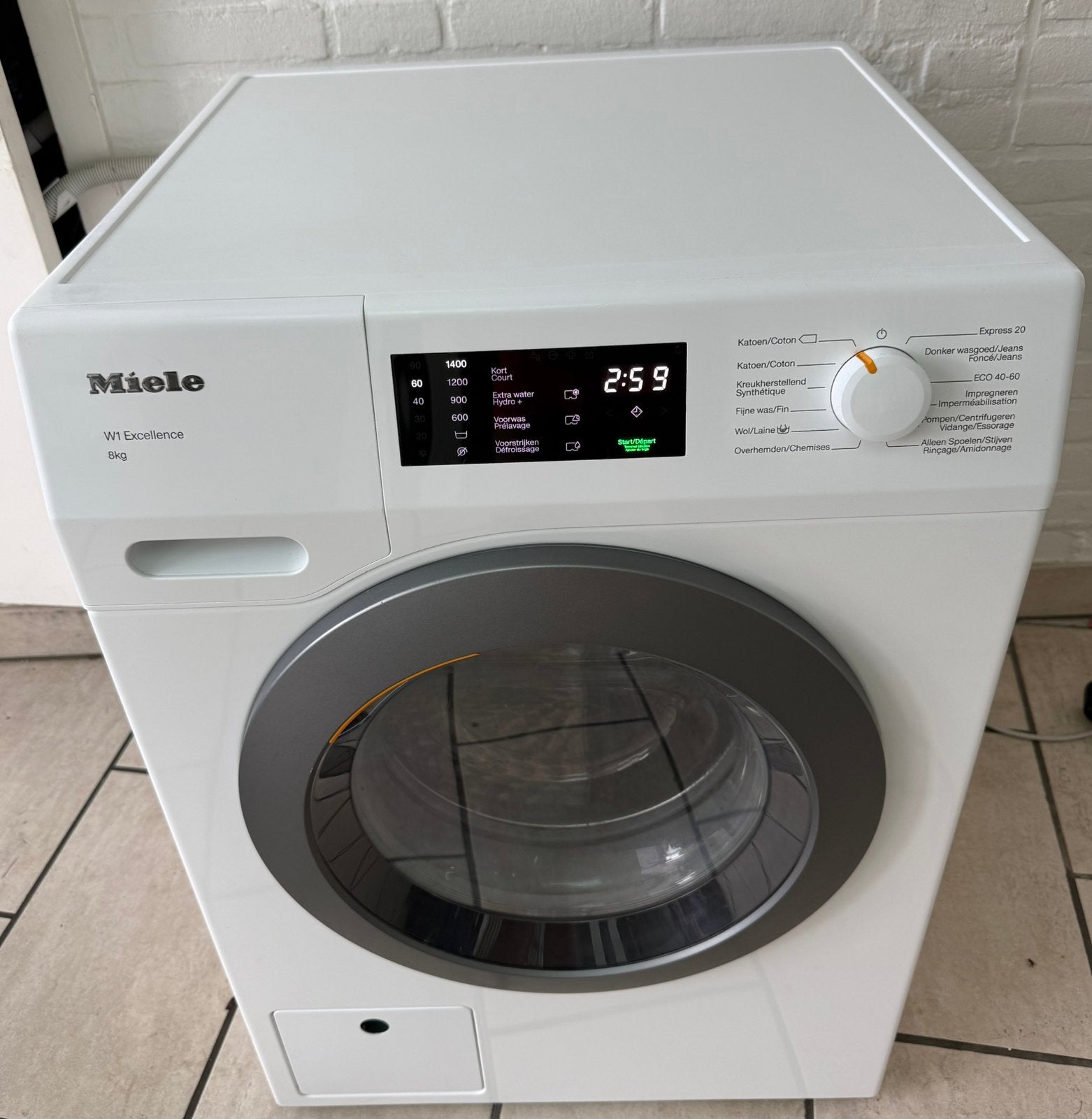 Miele W1 Excellence 8KG/1400 toeren A+++ energiezuinig, Witgoed en Apparatuur, Ophalen, 1200 tot 1600 toeren, 8 tot 10 kg, Energieklasse A of zuiniger