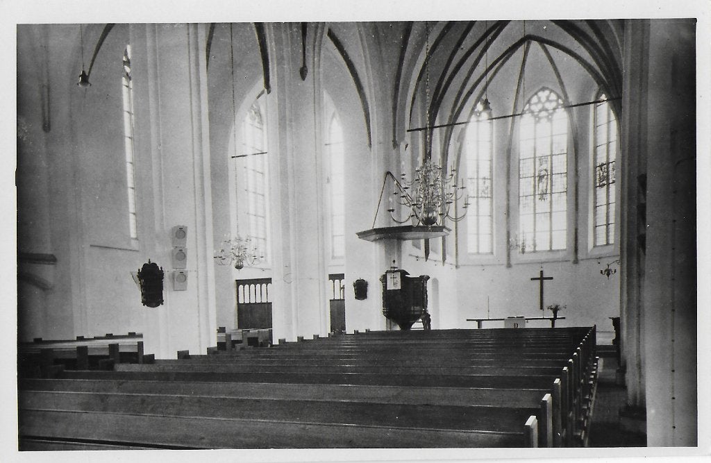 Doetinchem interieur grote kerk oude ansichtkaart ( 2161 ), Ophalen of Verzenden, 1980 tot heden, Gelopen, Gelderland