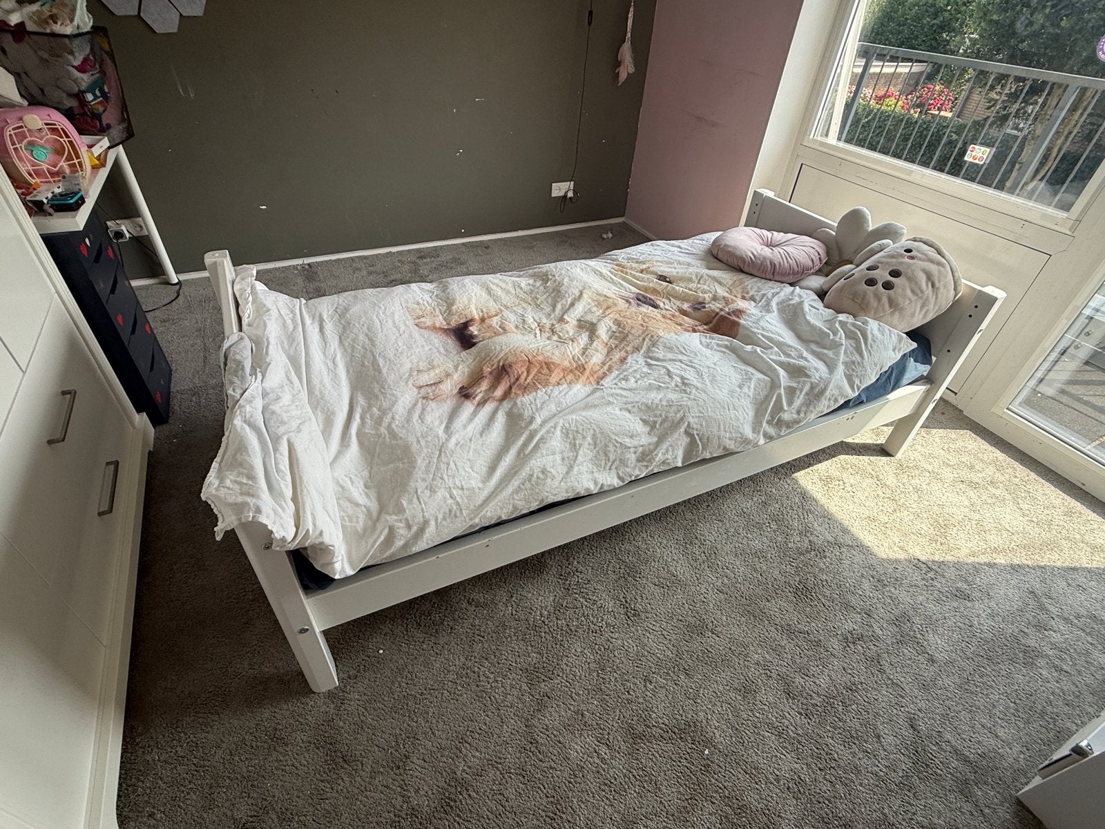 Flexa kinderbed met glijbaan & accessoires, Ophalen, Gebruikt, 90 cm, Eenpersoons