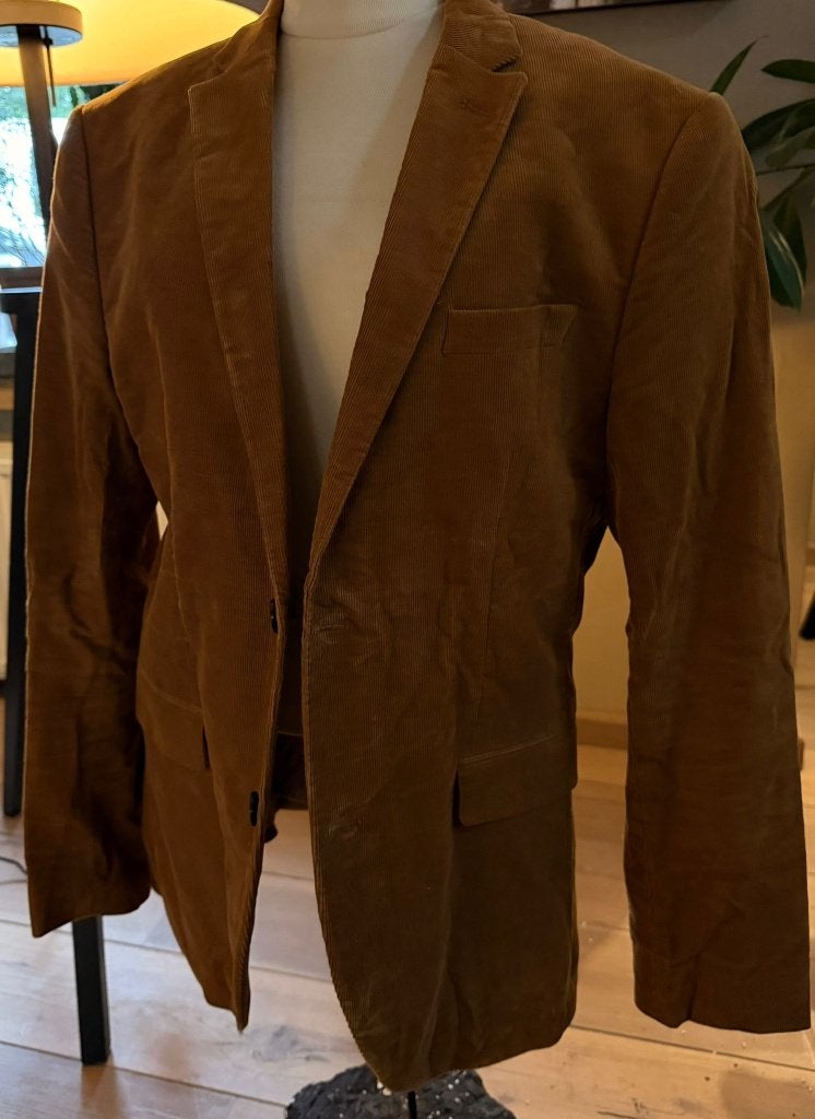Corduroy Ribstof blazer, Bruin, Nieuw, Ophalen of Verzenden, Corduroy