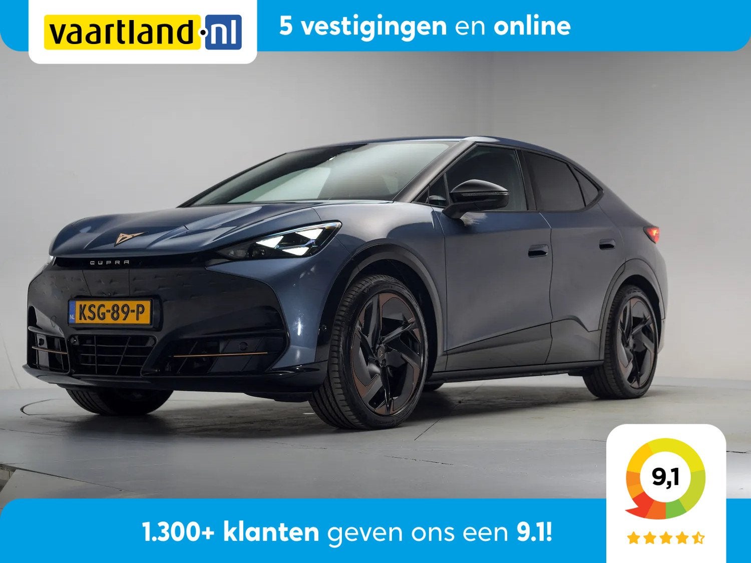 CUPRA Tavascan VZ Adrenaline 82 kWh [ Panoramadak 360°Camer, Auto's, Automaat, 0 cilinders, Gebruikt, Blauw