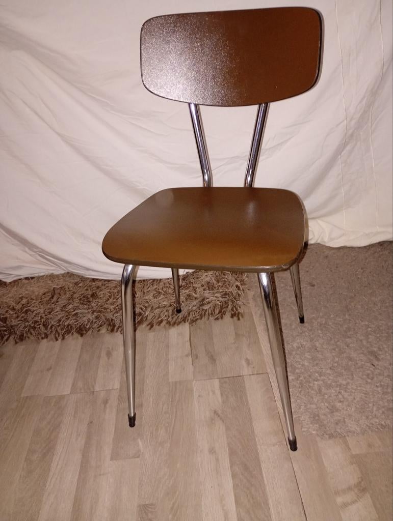 Retro eetkamerstoelen, Huis en Inrichting, Stoelen, Ophalen, Bruin, Eén