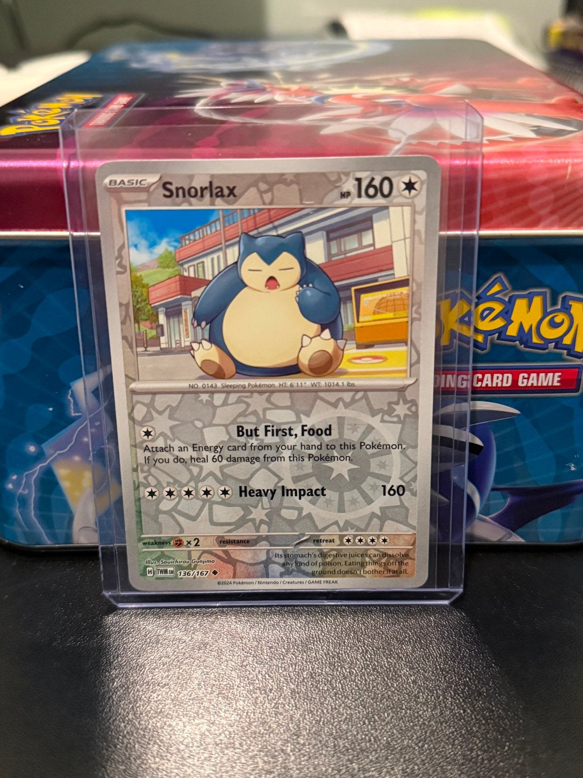 Snorlax [Reverse Holo] #136 Pokemon Twilight Masquerade, Ophalen of Verzenden, Nieuw, Losse kaart
