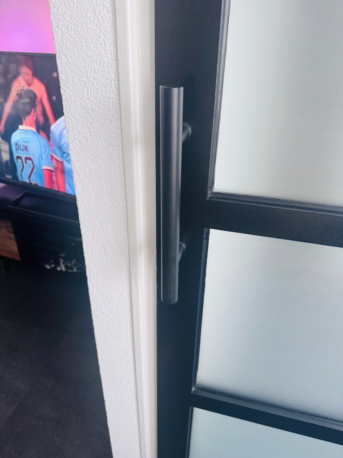 1x massief met melkglas, Doe-het-zelf en Verbouw, Ophalen, Gebruikt, 80 tot 100 cm, Binnendeur