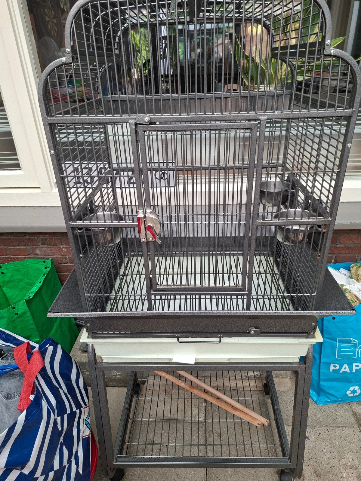 vogelkooi, Ophalen, Metaal, Vogelkooi