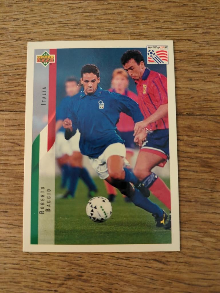 Roberto Baggio Spelerskaart - Upper Deck World Cup USA 94, Ophalen of Verzenden, Zo goed als nieuw, Buitenlandse clubs, Spelerskaart