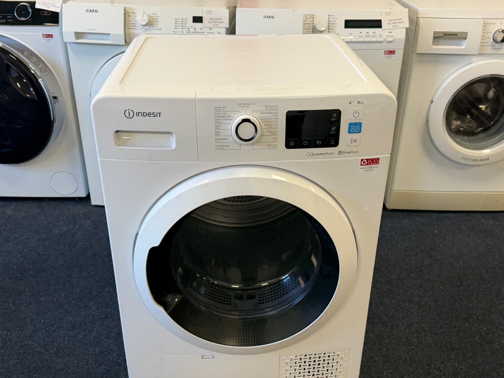 Indesit warmtepomp droger 8kg A+++ incl garantie&bezorgen, Ophalen, Nl, 8 tot 10 kg, Zo goed als nieuw
