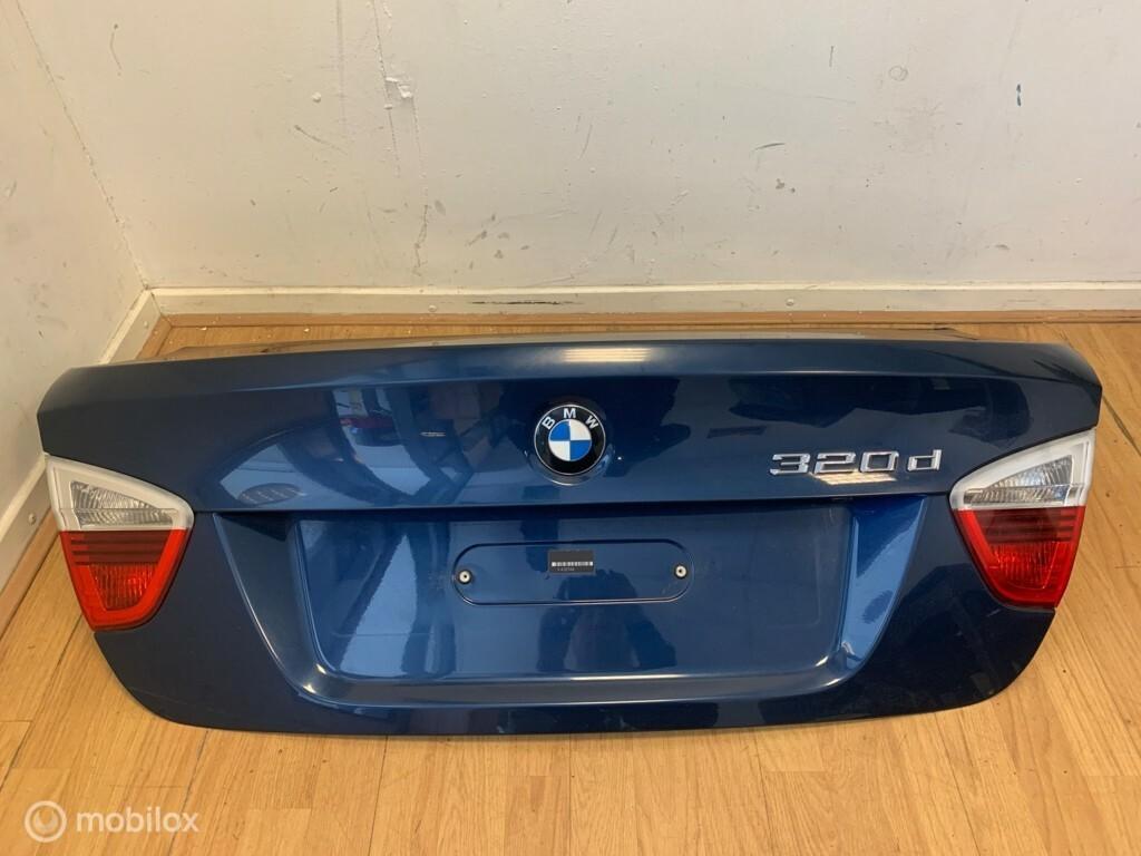 BMW 3-serie E90 ('05-'08) Achterklep Mysticblau Metallic, Auto-onderdelen, Gebruikt, Achterklep, Ophalen of Verzenden