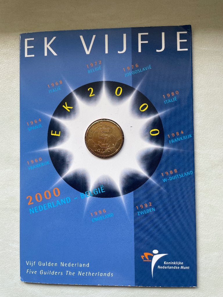 Munt EK-vijfje 2000, Ophalen of Verzenden, Koningin Beatrix, 5 gulden, Losse munt