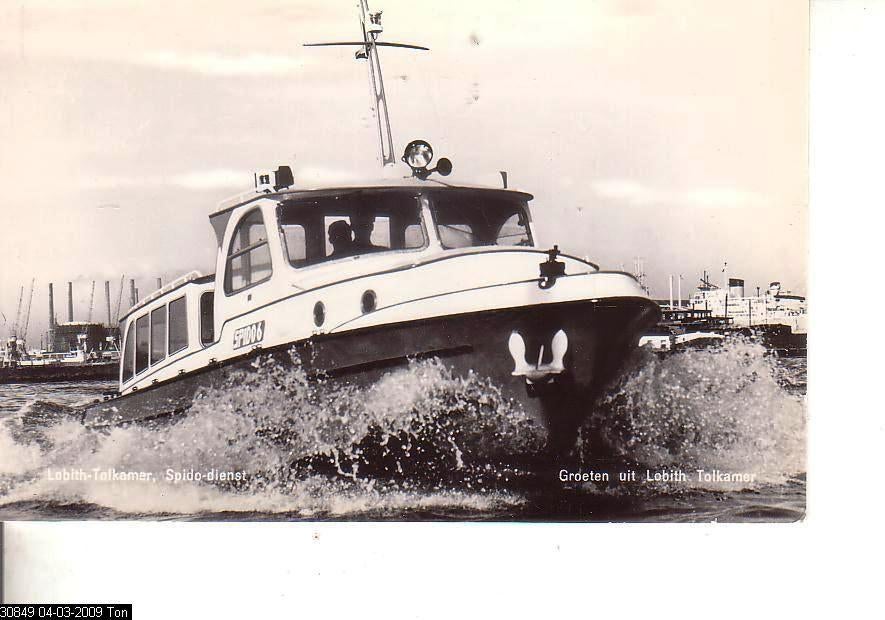Ansichtkaart	Lobith-Tolkamer	Spido dienst, Verzenden, 1940 tot 1960, Ongelopen, Gelderland