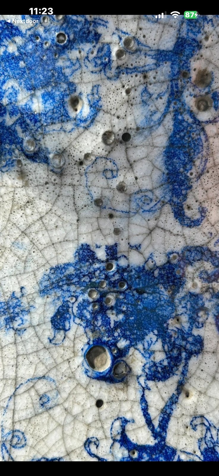 Zeer groot en zware blauw witte vaas met craquelee chinees ?, Div, Ophalen of Verzenden, Zo goed als nieuw, Div