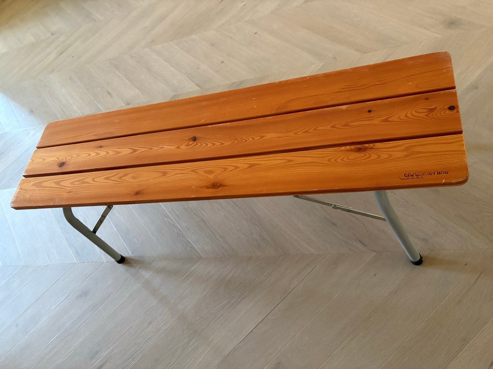 Inklapbaar campingbankje - 119 x 31,5 cm, hoogte 41 cm, Ophalen, Gebruikt, Overige