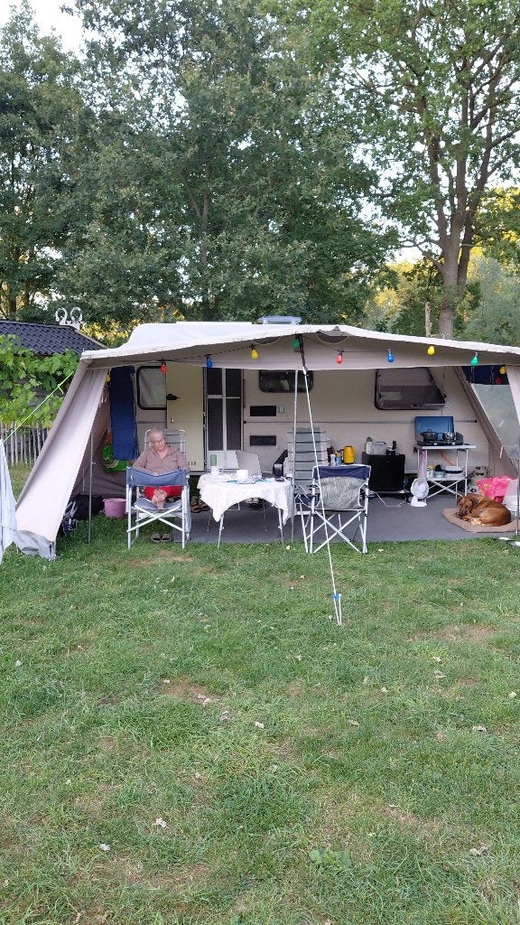 mooie kip 48T, Caravans en Kamperen, Caravans, Vast bed, Rondzit, Kip, Luifel
