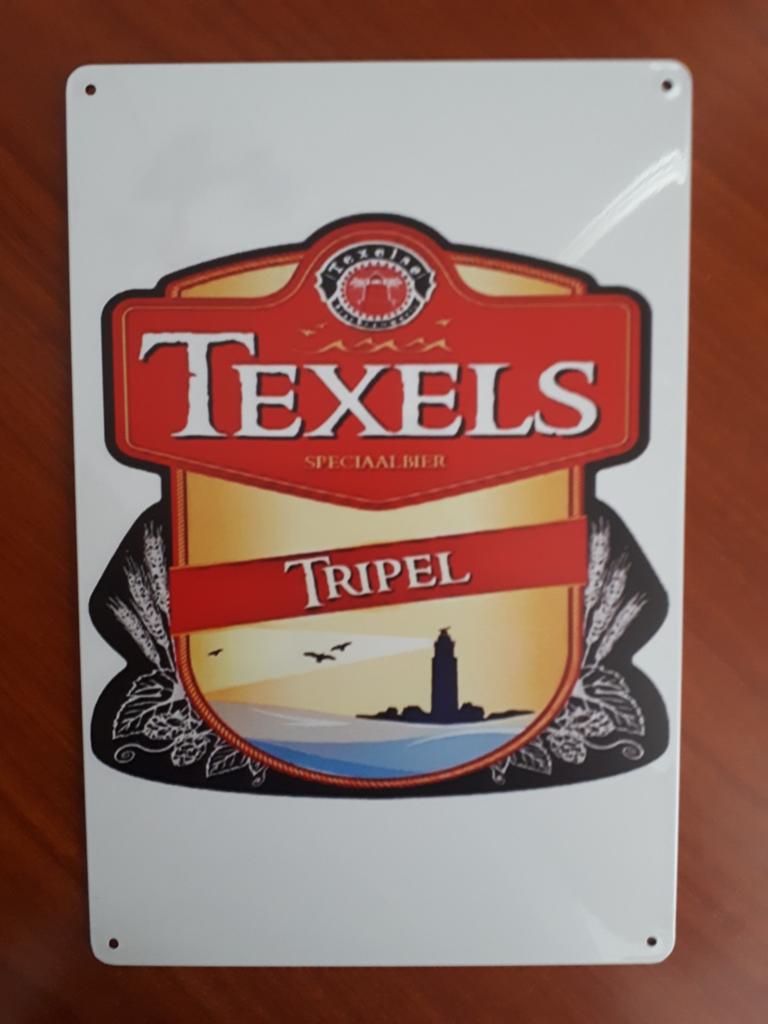 Texels Tripel Bier 20x30 cm Metalen Reclamebord, Verzamelen, Biermerken, Ophalen of Verzenden, Nieuw, Reclamebord, Plaat of Schild