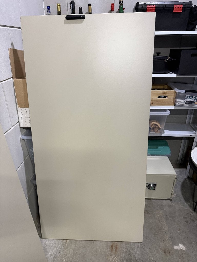IKEA TROTTEN bureaublad grijs/beige, Ophalen, Zo goed als nieuw, Overige materialen, 20 tot 50 mm