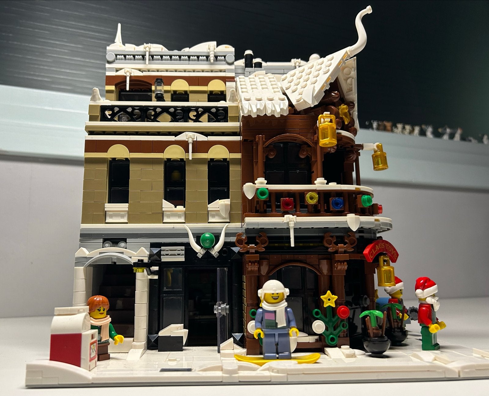 Kersthuis bouwset - Winterdorp stijl (geen LEGO), Ophalen of Verzenden, Zo goed als nieuw, Overige merken