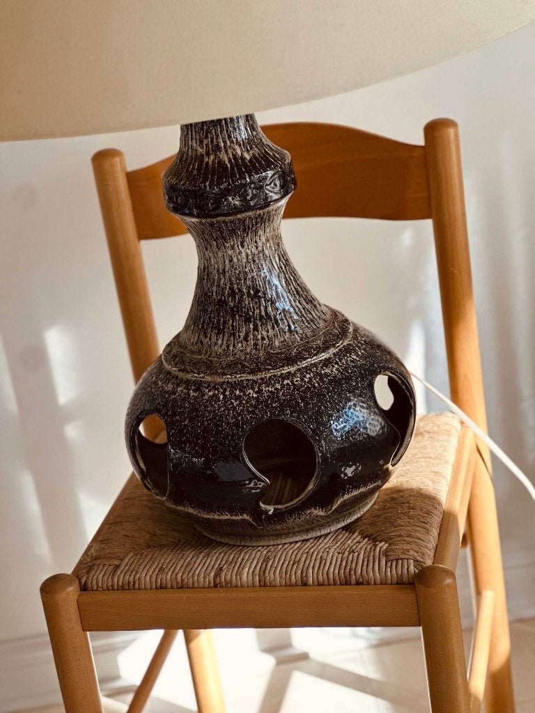 Vintage Lamp Keramiek Fat Lava West Germany Midcentury, Beige, Overige typen, Overige merken, Vintage
