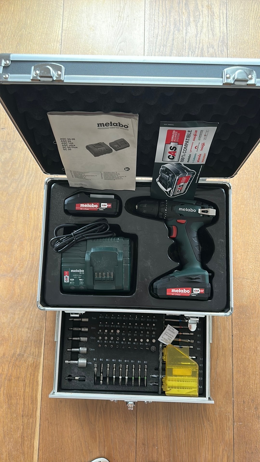 Metabo 18V accuboormachine complete set – NIEUW, Ophalen, Minder dan 400 watt, Variabele snelheid, Zo goed als nieuw