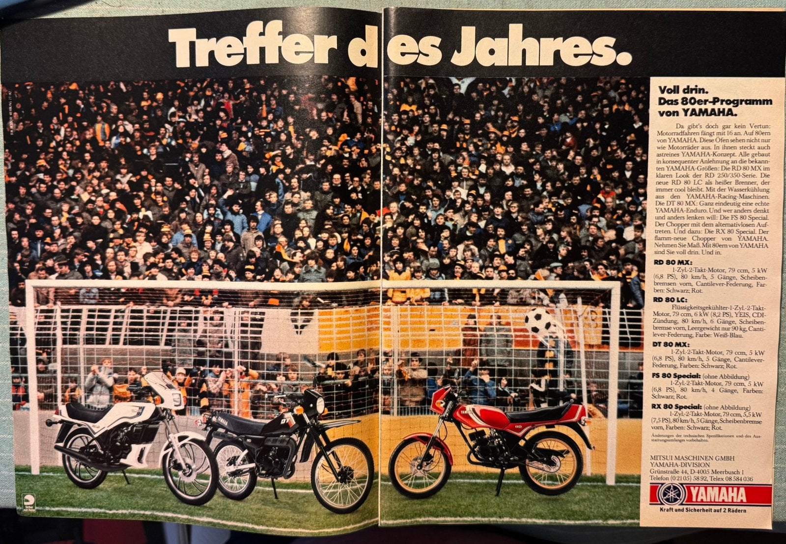 Advertentie 1982 Yamaha RD80LC DT80MX RD80 MX, Verzenden, Zo goed als nieuw, Auto's