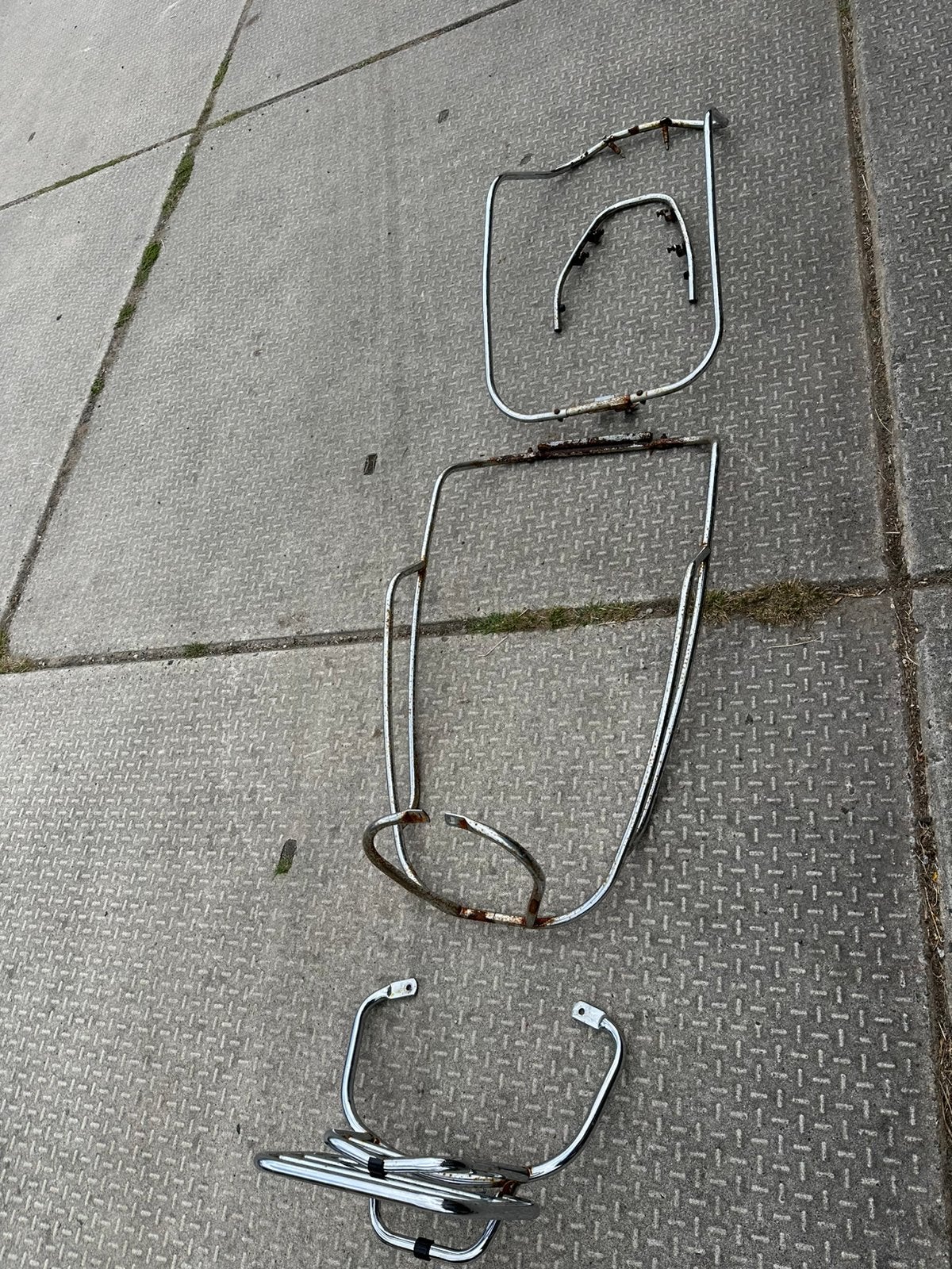 Complete originele beugelset voor Vespa LX en Vespa S chroom, Verzenden, Zo goed als nieuw, Overige typen, Vespa