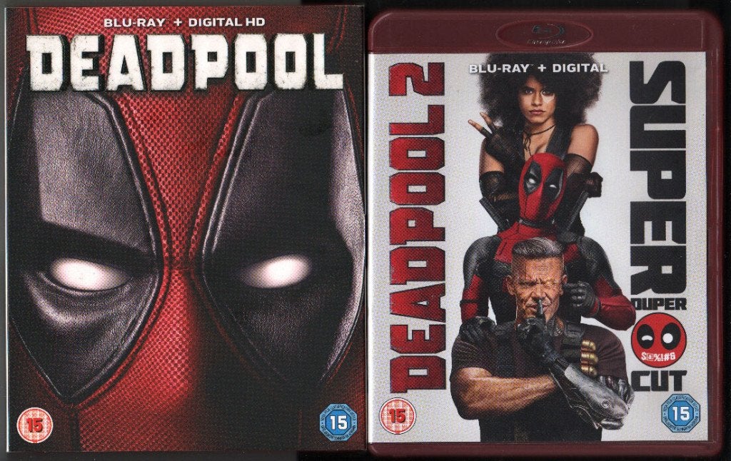 Deadpool+Deadpool 2 Super Duper Cut 2-disc Blu-ray. UK subs!, Cd's en Dvd's, Ophalen of Verzenden, Zo goed als nieuw, Actie, Boxset