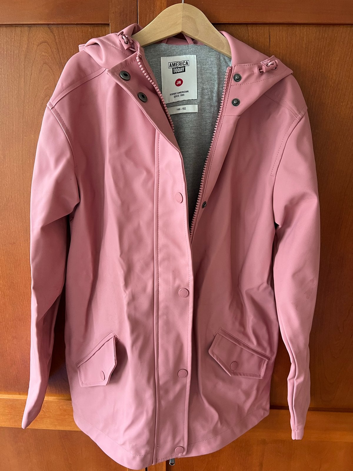 Roze regenjas America Today JR maat 146-152, Kinderen en Baby's, Kinderkleding | Maat 152, Ophalen of Verzenden, Zo goed als nieuw