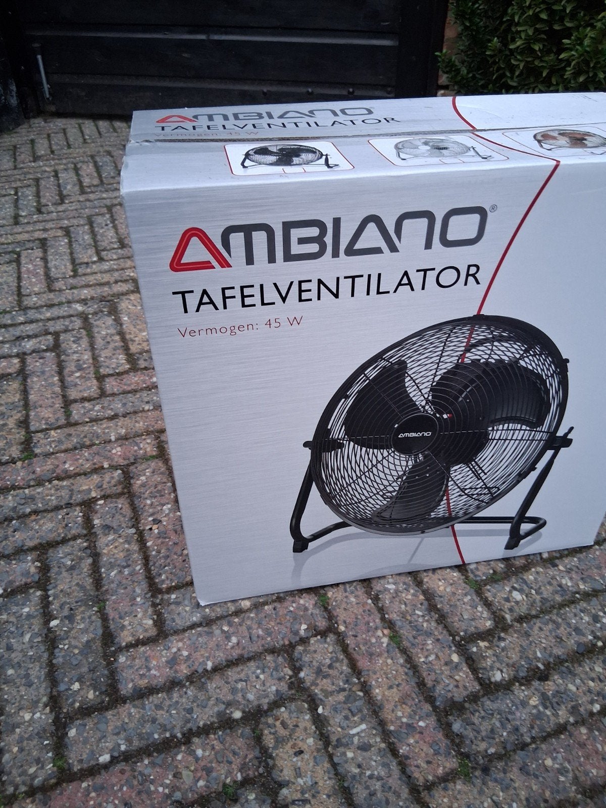 Ambiano Tafelventilator 45W - Nieuw in doos, Witgoed en Apparatuur, Ventilatoren, Ophalen of Verzenden, Nieuw, Tafelventilator