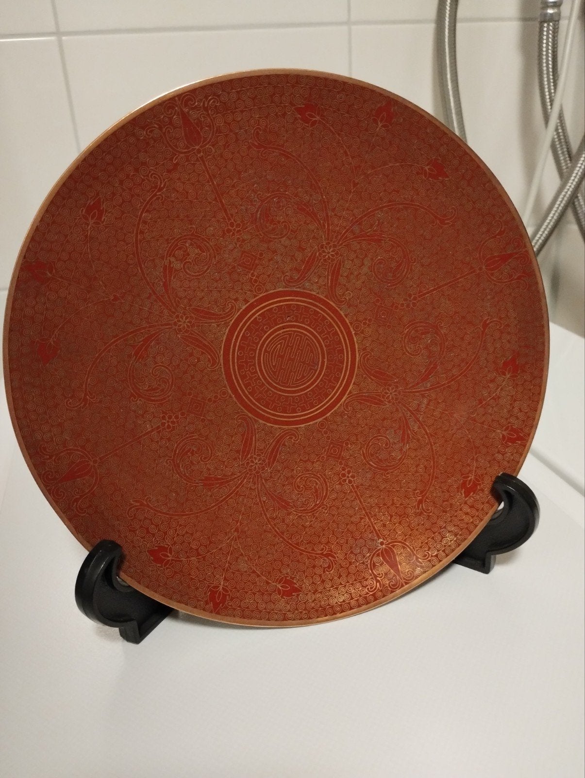 Antiek chinees cloisonne bord Lao Tian Li, Antiek en Kunst, Ophalen of Verzenden