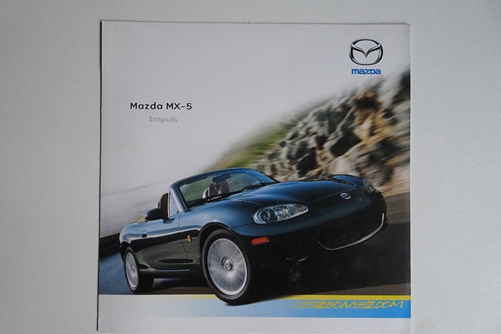 Mazda MX-5 Impuls Brochure en Prijslijst (2004), Gelezen, Mazda, Ophalen of Verzenden, Mazda