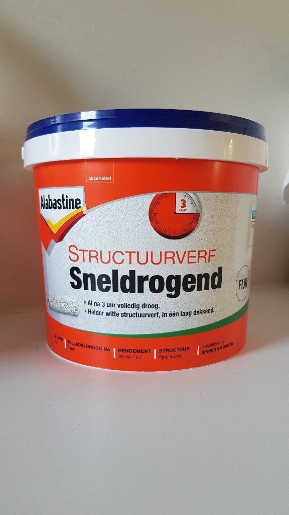 emmer structuurverf, Ophalen, 5 tot 10 liter, Wit, Nieuw