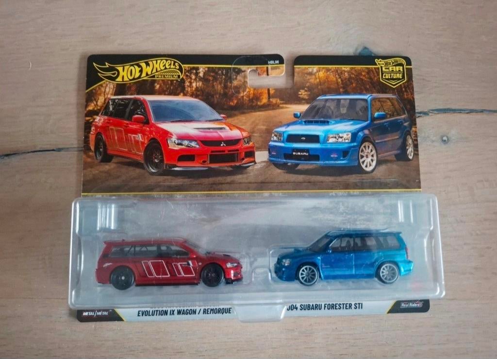 Hot Wheels Premium Car Culture Duo Pack Mitsubishi/ Subaru, Ophalen of Verzenden, Nieuw, Auto