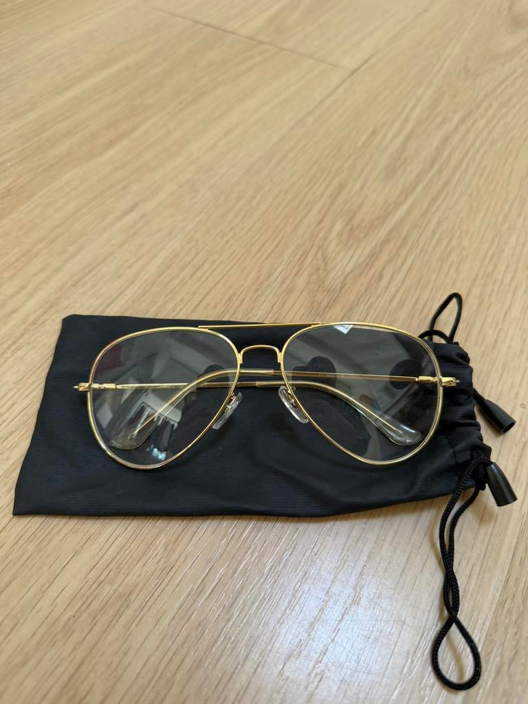 Fake piloten bril goud, Overige merken, Overige kleuren, Ophalen of Verzenden, Zo goed als nieuw
