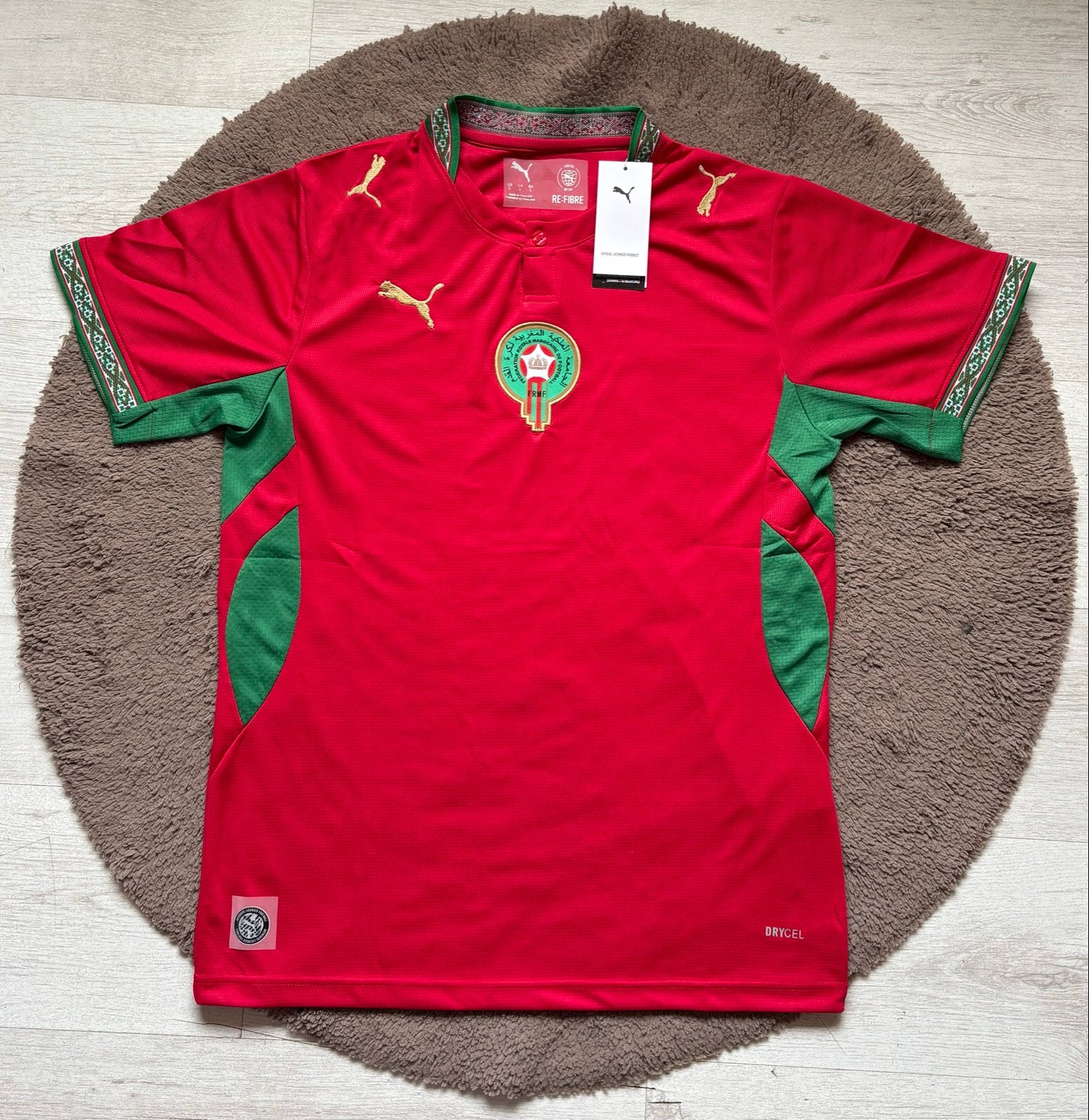 Marokko Shirt - Maat S/M/L (aanbieding), Kleding | Heren, T-shirts, Ophalen of Verzenden, Nieuw, Maat 52/54 (L), Rood