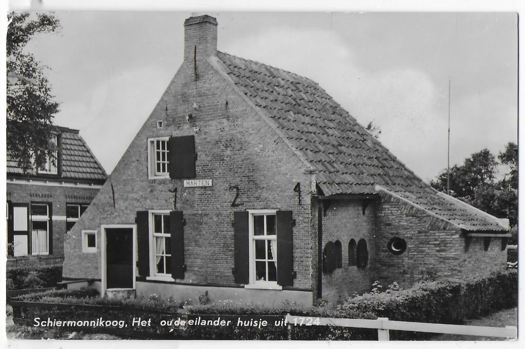 Schiermonnikoog eilander huisje  ansichtkaart (B2303 )  1962, Ophalen of Verzenden, 1960 tot 1980, Gelopen, Noord-Brabant