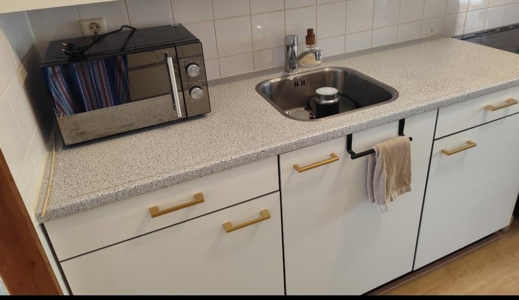 Keukenblad met Grohe kraan en spoelbak, Overige typen, Grohe, Ophalen of Verzenden, Zo goed als nieuw
