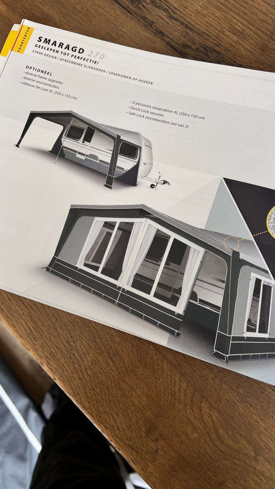 Doréma Smaragd 270 voortent maat 11 met stalen EasyGrip frme, Ophalen, Zo goed als nieuw